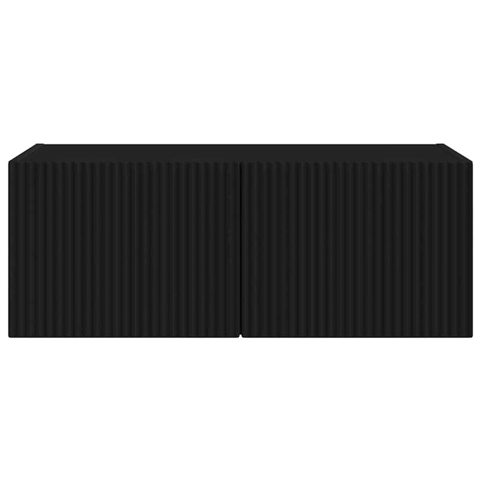 Dulap TV de perete Negru 78,5 x 31 x 29,5 cm Lemn compozit - WALTI WALTI