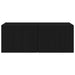 Dulap TV de perete Negru 78,5 x 31 x 29,5 cm Lemn compozit - WALTI WALTI