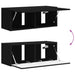 Dulap TV de perete Negru 78,5 x 31 x 29,5 cm Lemn compozit - WALTI WALTI