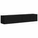 Dulap TV de perete Pe perete 2 pcs Negru 78,5 x 31 x 29,5 cm - WALTI WALTI