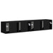 Dulap TV de perete Pe perete 2 pcs Negru 78,5 x 31 x 29,5 cm - WALTI WALTI