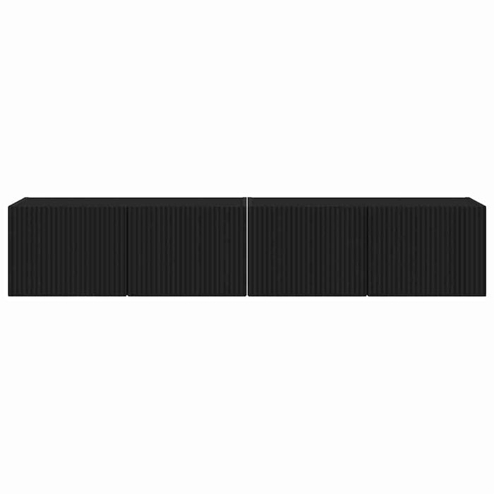 Dulap TV de perete Pe perete 2 pcs Negru 78,5 x 31 x 29,5 cm - WALTI WALTI