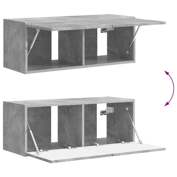 Dulap TV de perete Beton 78,5 x 31 x 29,5 cm Lemn compozit - WALTI WALTI
