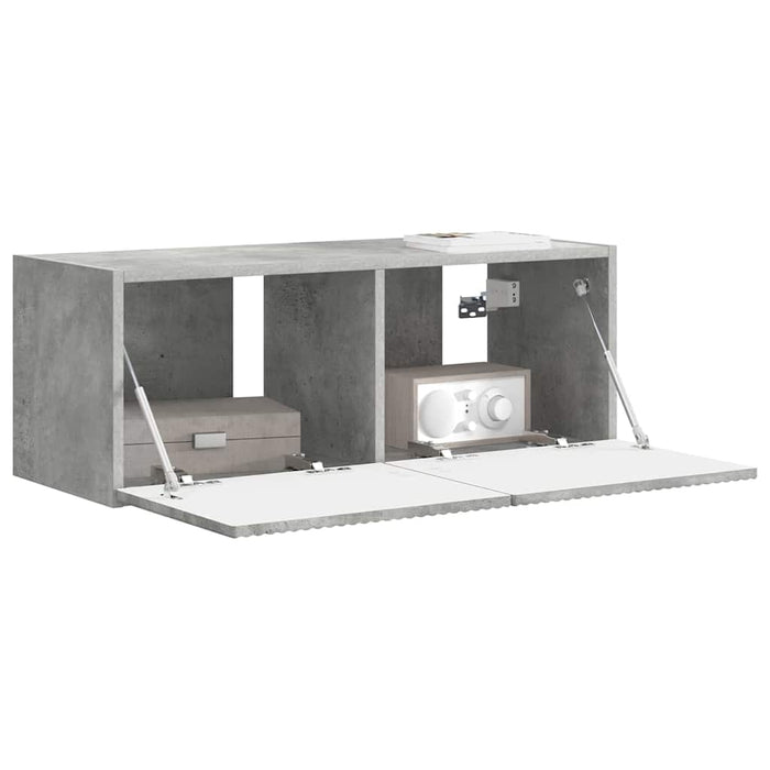 Dulap TV de perete Beton 78,5 x 31 x 29,5 cm Lemn compozit - WALTI WALTI