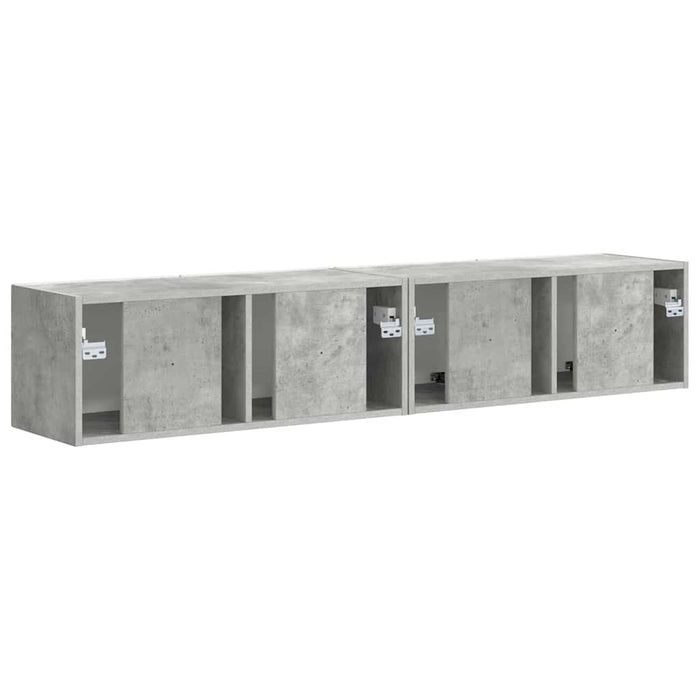 Dulap TV de perete Pe perete 2 pcs Beton 78,5 x 31 x 29,5 cm - WALTI WALTI