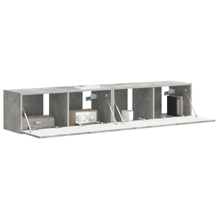 Dulap TV de perete Pe perete 2 pcs Beton 78,5 x 31 x 29,5 cm - WALTI WALTI