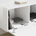 Dulap TV de perete Alb Lucios 78,5 x 31 x 29,5 cm Lemn compozit - WALTI WALTI