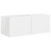 Dulap TV de perete Alb Lucios 78,5 x 31 x 29,5 cm Lemn compozit - WALTI WALTI