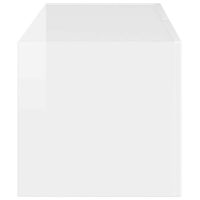 Dulap TV de perete Alb Lucios 78,5 x 31 x 29,5 cm Lemn compozit - WALTI WALTI