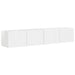 Dulap TV de perete 2 pcs Alb Lucios 78,5 x 31 x 29,5 cm - WALTI WALTI