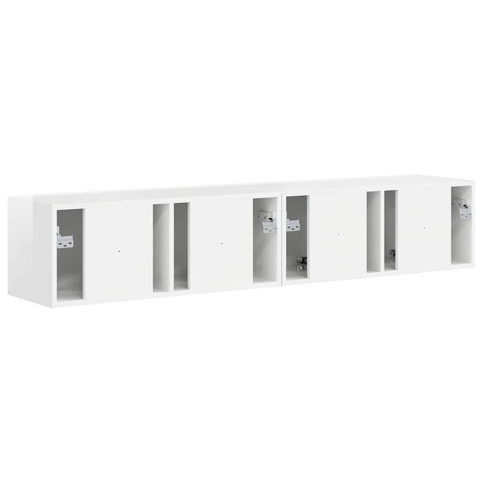 Dulap TV de perete 2 pcs Alb Lucios 78,5 x 31 x 29,5 cm - WALTI WALTI