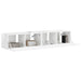 Dulap TV de perete 2 pcs Alb Lucios 78,5 x 31 x 29,5 cm - WALTI WALTI
