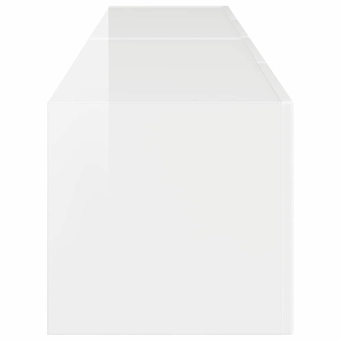 Dulap TV de perete 2 pcs Alb Lucios 78,5 x 31 x 29,5 cm - WALTI WALTI