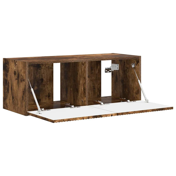 Dulap TV de perete Pe perete Stejar fumuriu 78,5 x 31 x 29,5 cm - WALTI WALTI