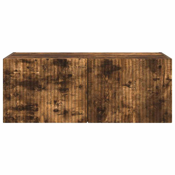 Dulap TV de perete Pe perete Stejar fumuriu 78,5 x 31 x 29,5 cm - WALTI WALTI