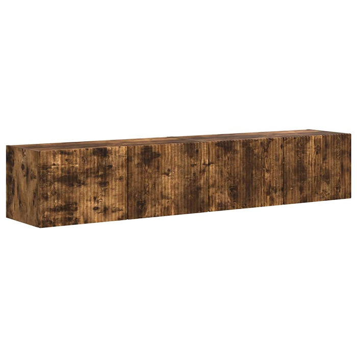 Dulap TV de perete 2 pcs Stejar fumuriu 78,5 x 31 x 29,5 cm - WALTI WALTI