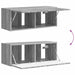 Dulap TV de perete Gri Sonoma 78,5 x 31 x 29,5 cm Lemn compozit - WALTI WALTI