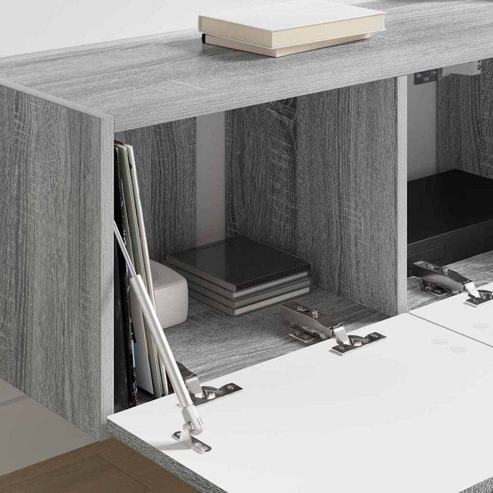 Dulap TV de perete 2 pcs Gri Sonoma 78,5 x 31 x 29,5 cm - WALTI WALTI