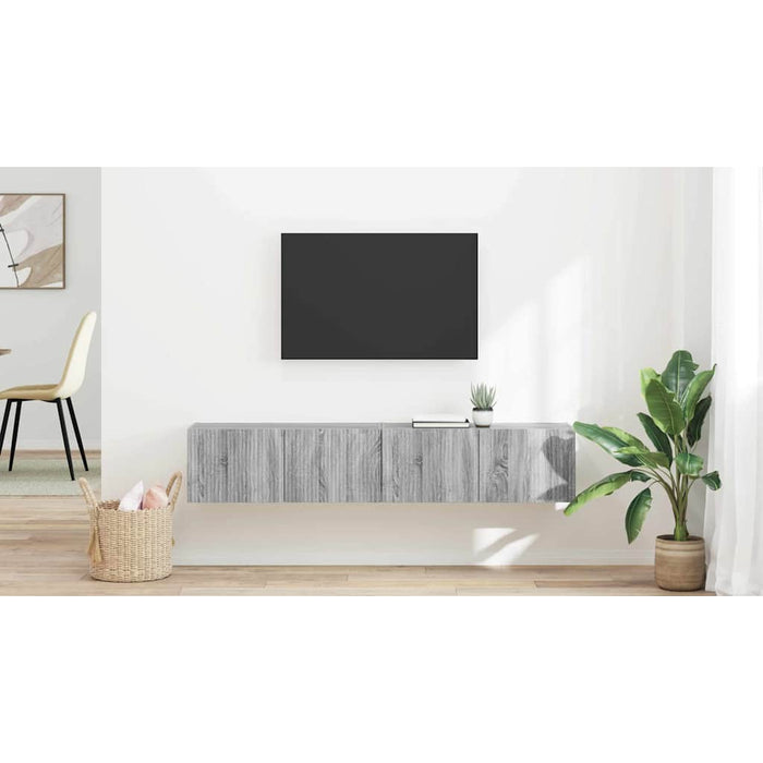 Dulap TV de perete 2 pcs Gri Sonoma 78,5 x 31 x 29,5 cm - WALTI WALTI