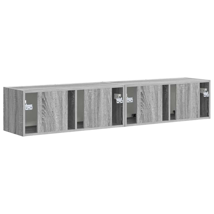 Dulap TV de perete 2 pcs Gri Sonoma 78,5 x 31 x 29,5 cm - WALTI WALTI