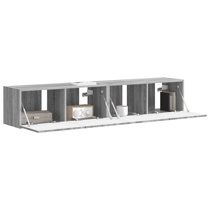 Dulap TV de perete 2 pcs Gri Sonoma 78,5 x 31 x 29,5 cm - WALTI WALTI