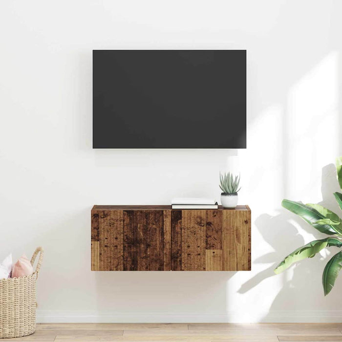 Dulap TV de perete Lemn Vechi 78,5 x 31 x 29,5 cm Lemn compozit - WALTI WALTI