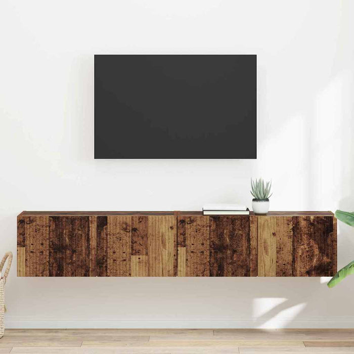 Dulap TV de perete 2 pcs Lemn Vechi 78,5 x 31 x 29,5 cm - WALTI WALTI