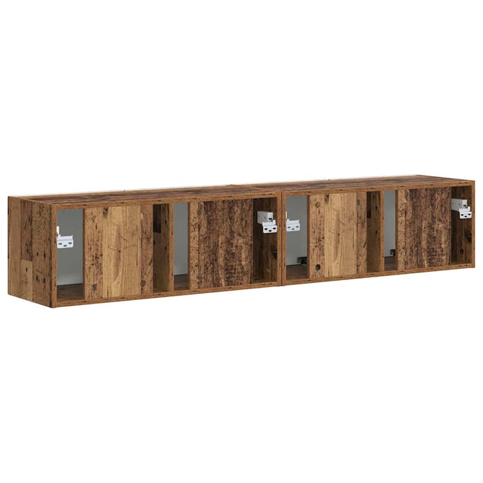 Dulap TV de perete 2 pcs Lemn Vechi 78,5 x 31 x 29,5 cm - WALTI WALTI