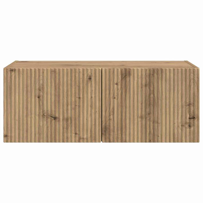 Dulap TV de perete 78,5 x 31 x 29,5 cm Stejar artizanal WALTI