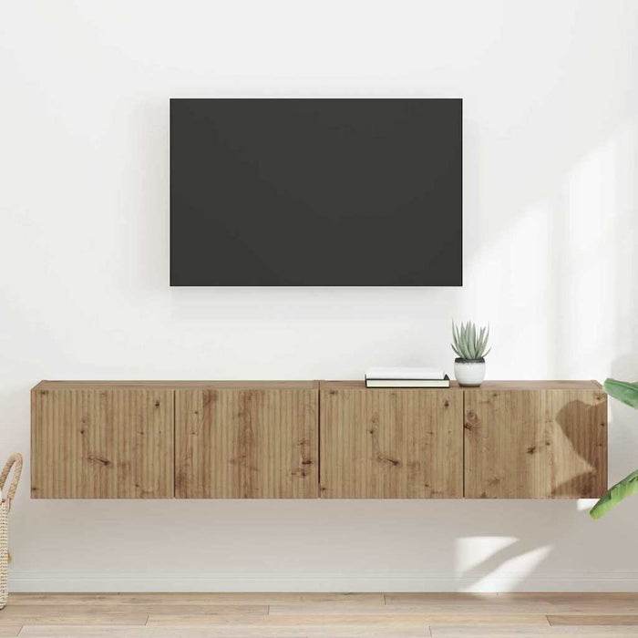 Dulap TV de perete 2 pcs Stejar artizanal 78,5 x 31 x 29,5 cm - WALTI WALTI
