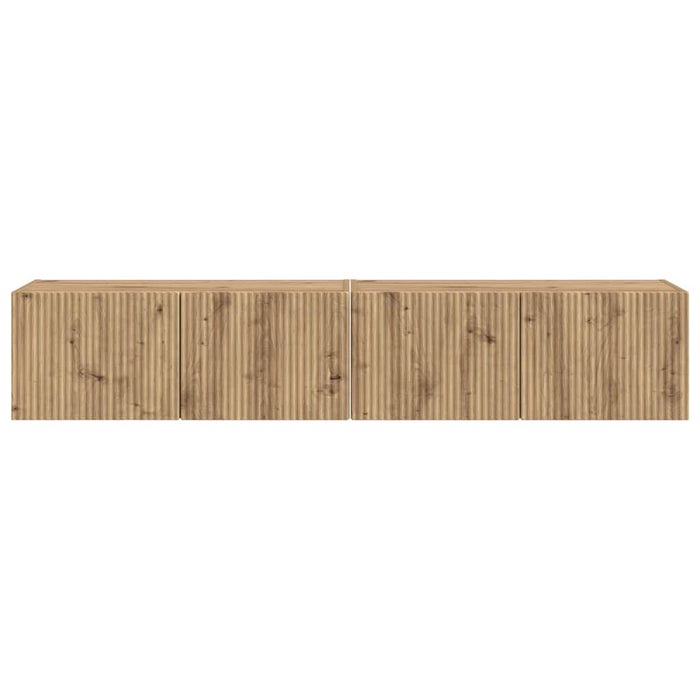 Dulap TV de perete 2 pcs Stejar artizanal 78,5 x 31 x 29,5 cm - WALTI WALTI