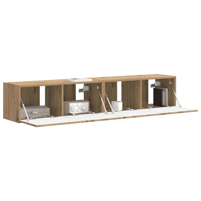 Dulap TV de perete 2 pcs Stejar artizanal 78,5 x 31 x 29,5 cm - WALTI WALTI