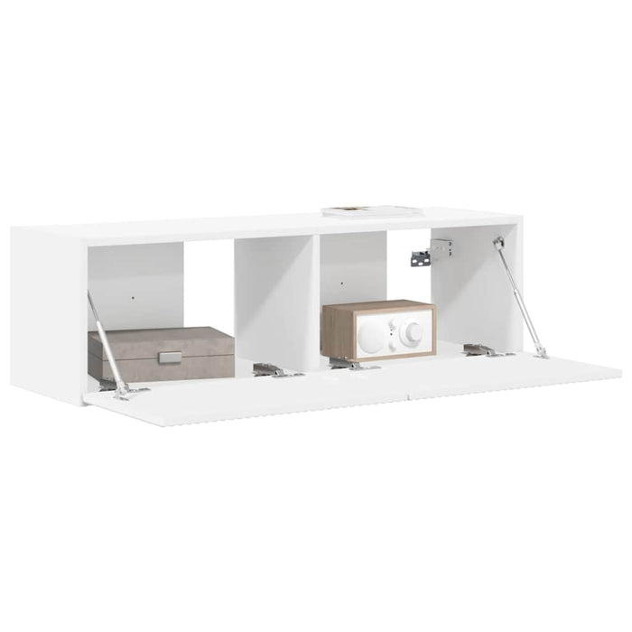 Dulap TV de perete 98 x 31 x 29,5 cm Alb Lemn prelucrat WALTI