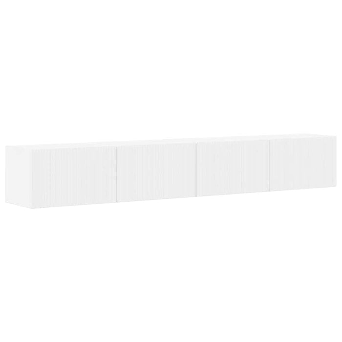 Dulap TV de perete 2 pcs Alb 98 x 31 x 29,5 cm Lemn compozit WALTI