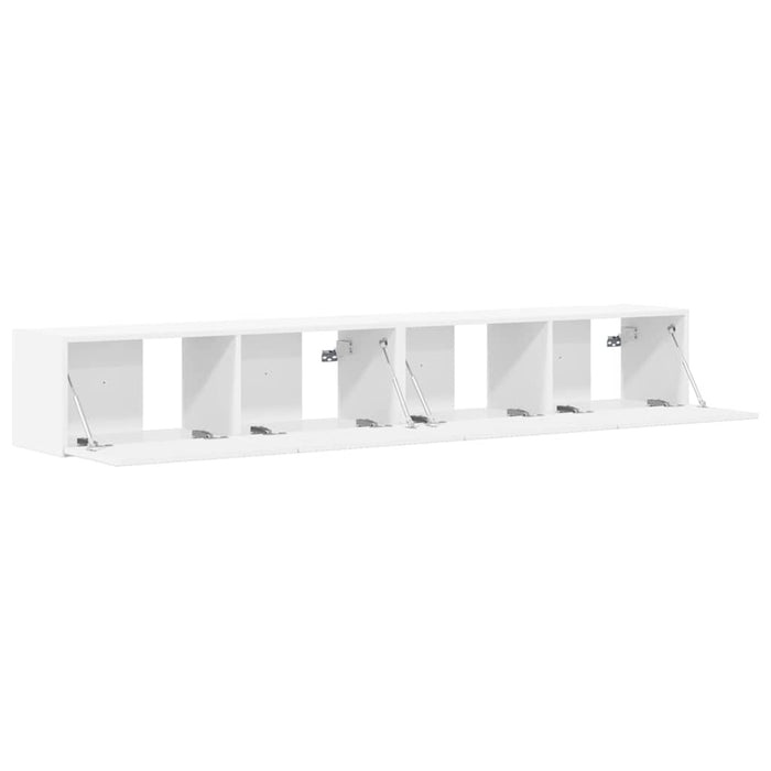 Dulap TV de perete 2 pcs Alb 98 x 31 x 29,5 cm Lemn compozit WALTI