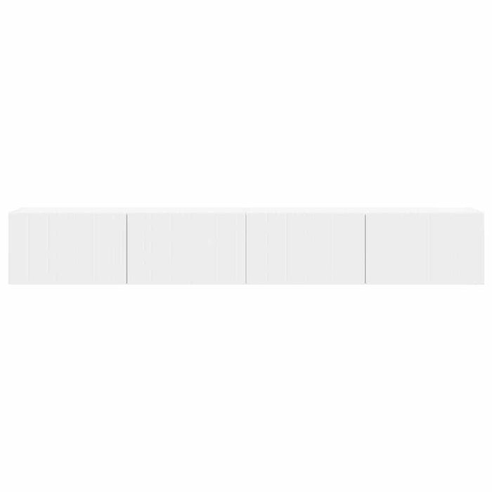 Dulap TV de perete 2 pcs Alb 98 x 31 x 29,5 cm Lemn compozit WALTI