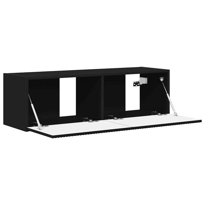 Dulap TV de perete 98 x 31 x 29,5 cm Negru Lemn prelucrat - WALTI WALTI