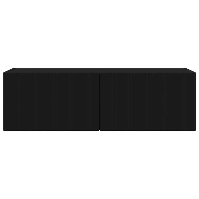 Dulap TV de perete 98 x 31 x 29,5 cm Negru Lemn prelucrat - WALTI WALTI