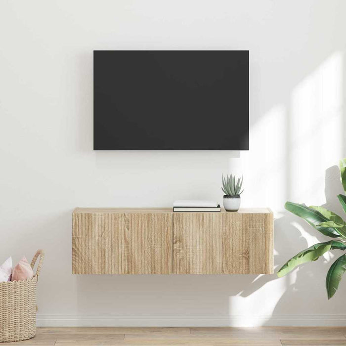 Dulap TV de perete Sonoma 98 x 31 x 29,5 cm Lemn compozit - WALTI WALTI