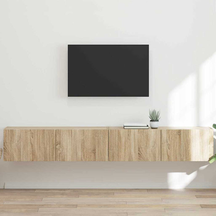 Dulap TV de perete 2 pcs Sonoma 98 x 31 x 29,5 cm Lemn compozit - WALTI WALTI