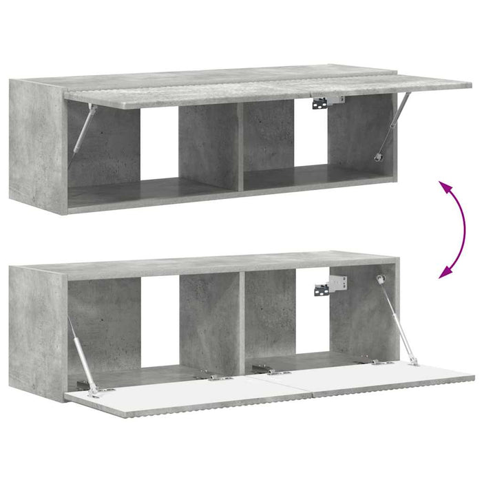 Dulap TV de perete Beton 98 x 31 x 29,5 cm Lemn compozit - WALTI WALTI