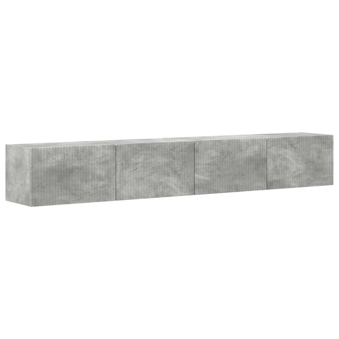 Dulap TV de perete 2 pcs Beton 98 x 31 x 29,5 cm Lemn compozit - WALTI WALTI