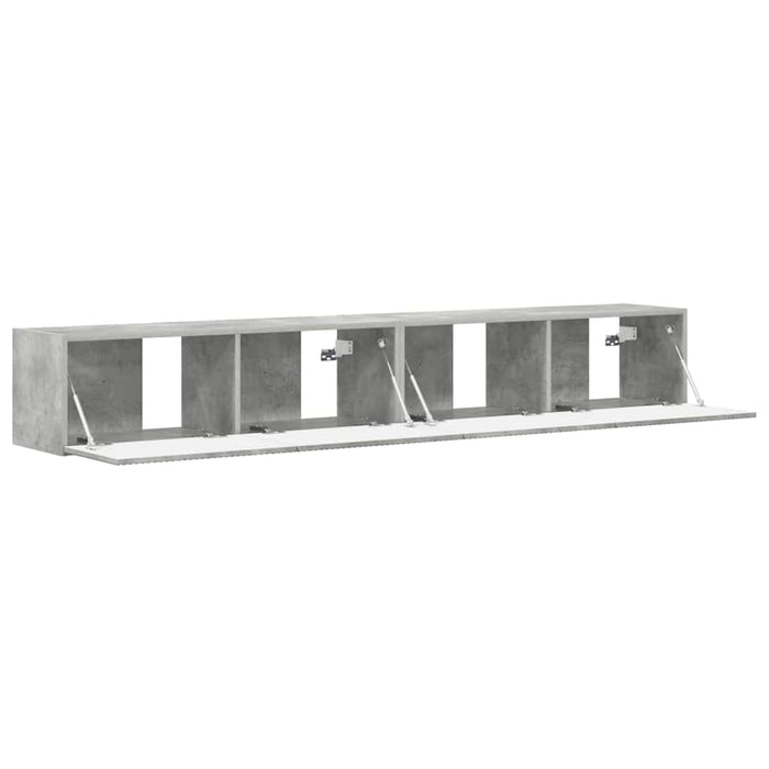 Dulap TV de perete 2 pcs Beton 98 x 31 x 29,5 cm Lemn compozit - WALTI WALTI