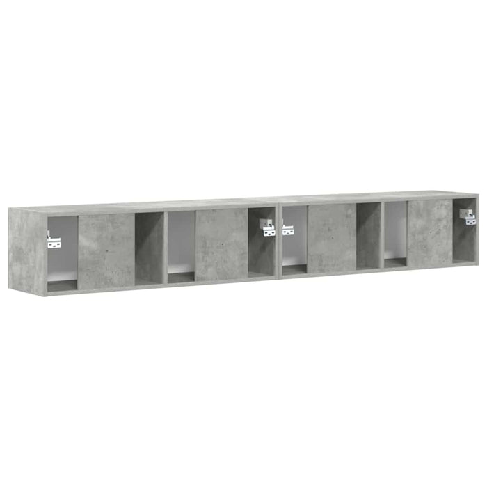 Dulap TV de perete 2 pcs Beton 98 x 31 x 29,5 cm Lemn compozit - WALTI WALTI