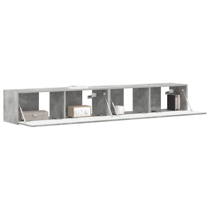 Dulap TV de perete 2 pcs Beton 98 x 31 x 29,5 cm Lemn compozit - WALTI WALTI