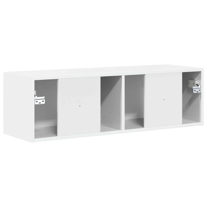 Dulap TV de perete Alb Lucios 98 x 31 x 29,5 cm Lemn compozit - WALTI WALTI