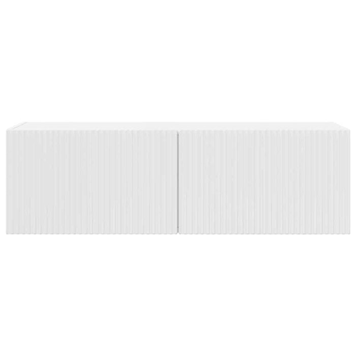 Dulap TV de perete Alb Lucios 98 x 31 x 29,5 cm Lemn compozit - WALTI WALTI