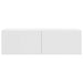 Dulap TV de perete Alb Lucios 98 x 31 x 29,5 cm Lemn compozit - WALTI WALTI