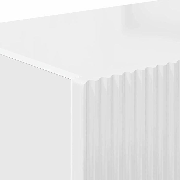 Dulap TV de perete Pe perete 2 pcs Alb Lucios 98 x 31 x 29,5 cm - WALTI WALTI