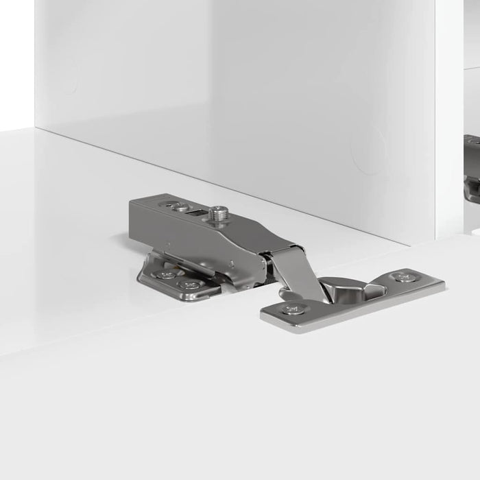 Dulap TV de perete Pe perete 2 pcs Alb Lucios 98 x 31 x 29,5 cm - WALTI WALTI